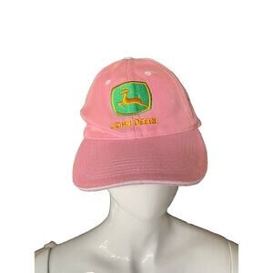 John Deere Pink Trademark Low Profile Womens Adjustable Hat D